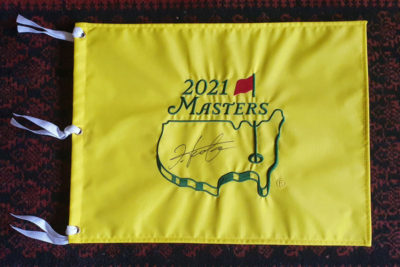 Augusta flag signed Hideki Matsuyama