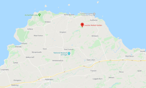 Leuchie walled garden location map